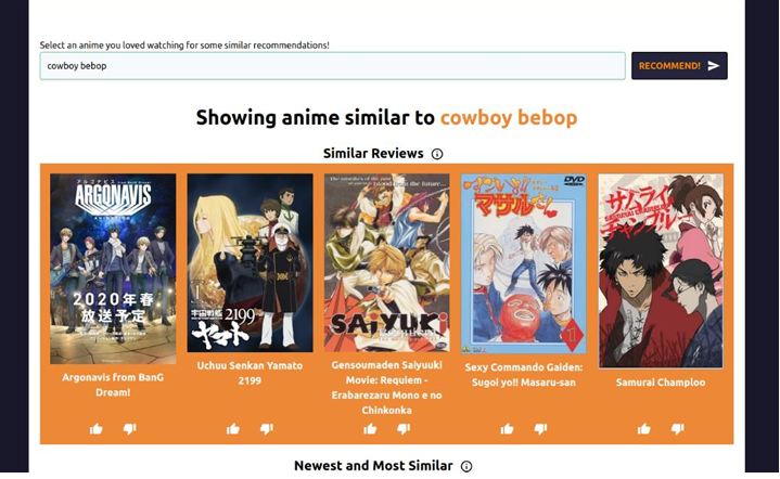 Anime Recommendation System